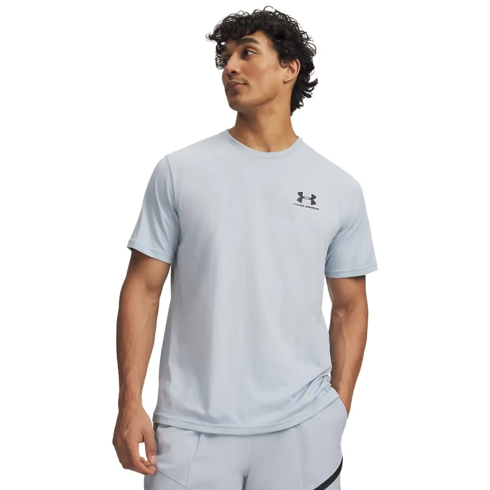 Under Armour Men's Left Chest Logo T-Shirt - Blue Fog/Black - L - immagine 1
