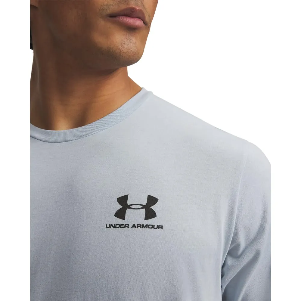 Under Armour Men's Left Chest Logo T-Shirt - Blue Fog/Black - L - immagine 3