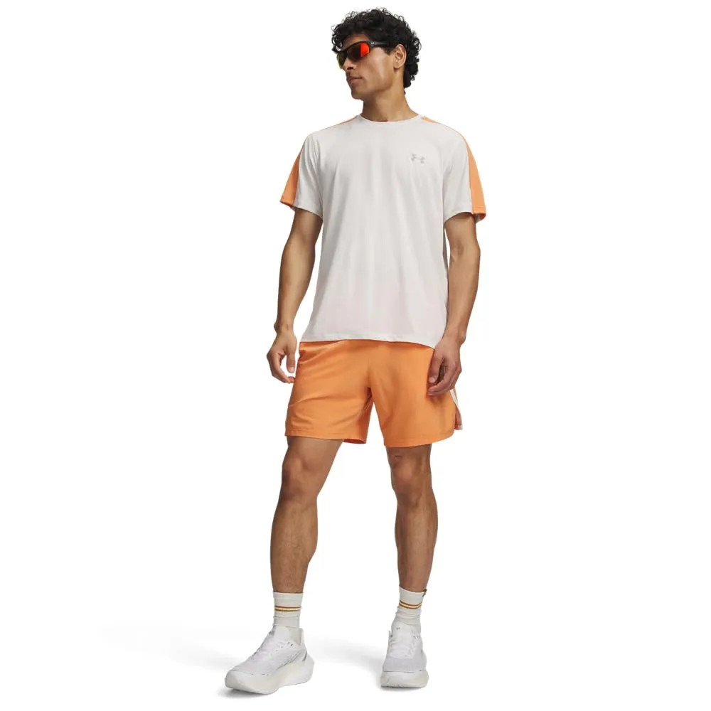 Under Armour Men's Launch 7'' Shorts - Dusty Coral/Stone/Reflective - XS - immagine 3