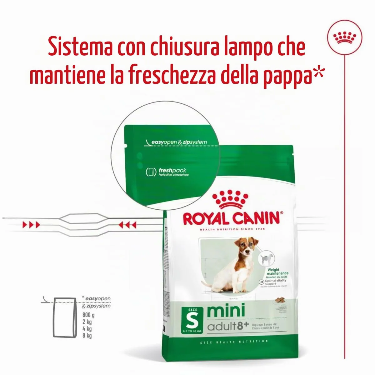 Royal Canin Mini Adult 8+ Dog Food, 2 kg - immagine 7