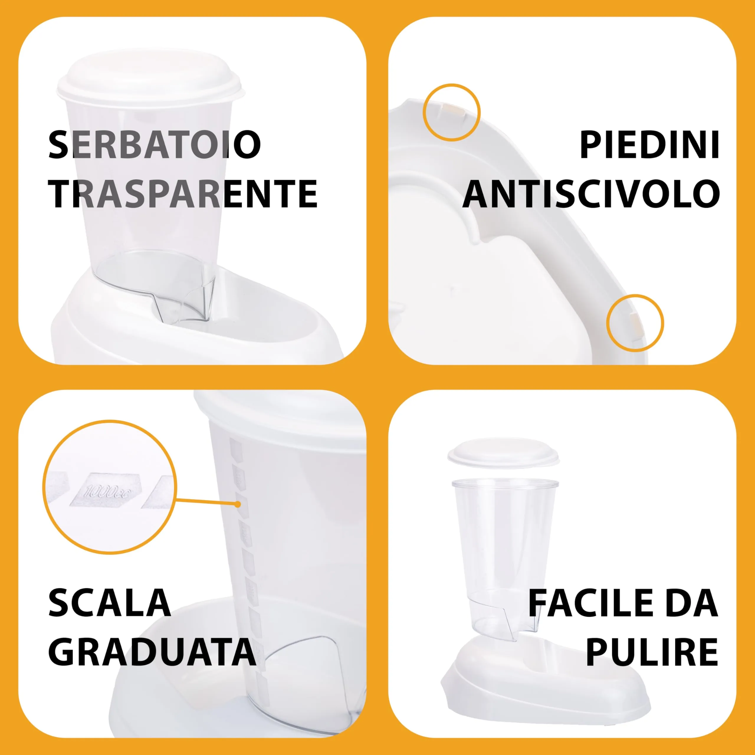 Ferplast Zenith Dispenser per cani e gatti, 3 Litri, Bianco - immagine 4