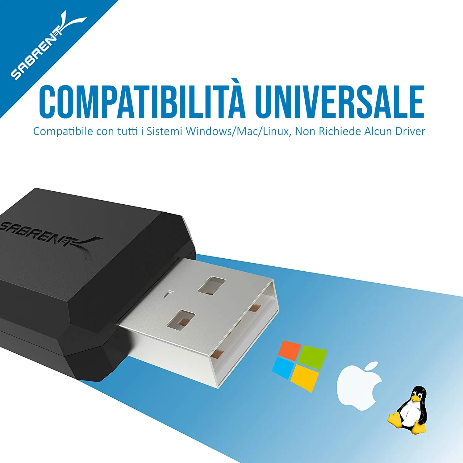 Sabrent Scheda Audio USB Esterna AU-MMSA, Adattatore USB a Jack 3,5mm per Cuffie e Microfono, Nero - immagine 6