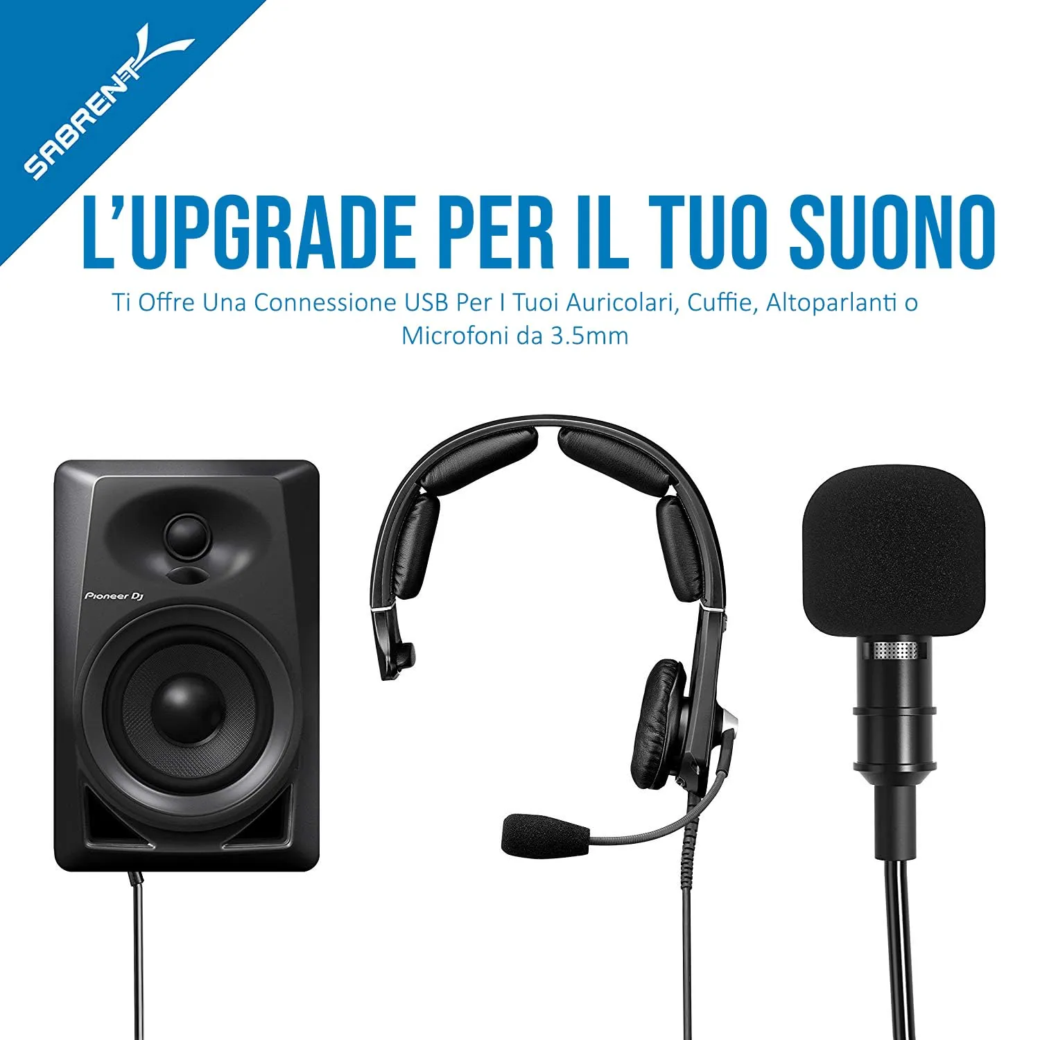 Sabrent Scheda Audio USB Esterna AU-MMSA, Adattatore USB a Jack 3,5mm per Cuffie e Microfono, Nero - immagine 8