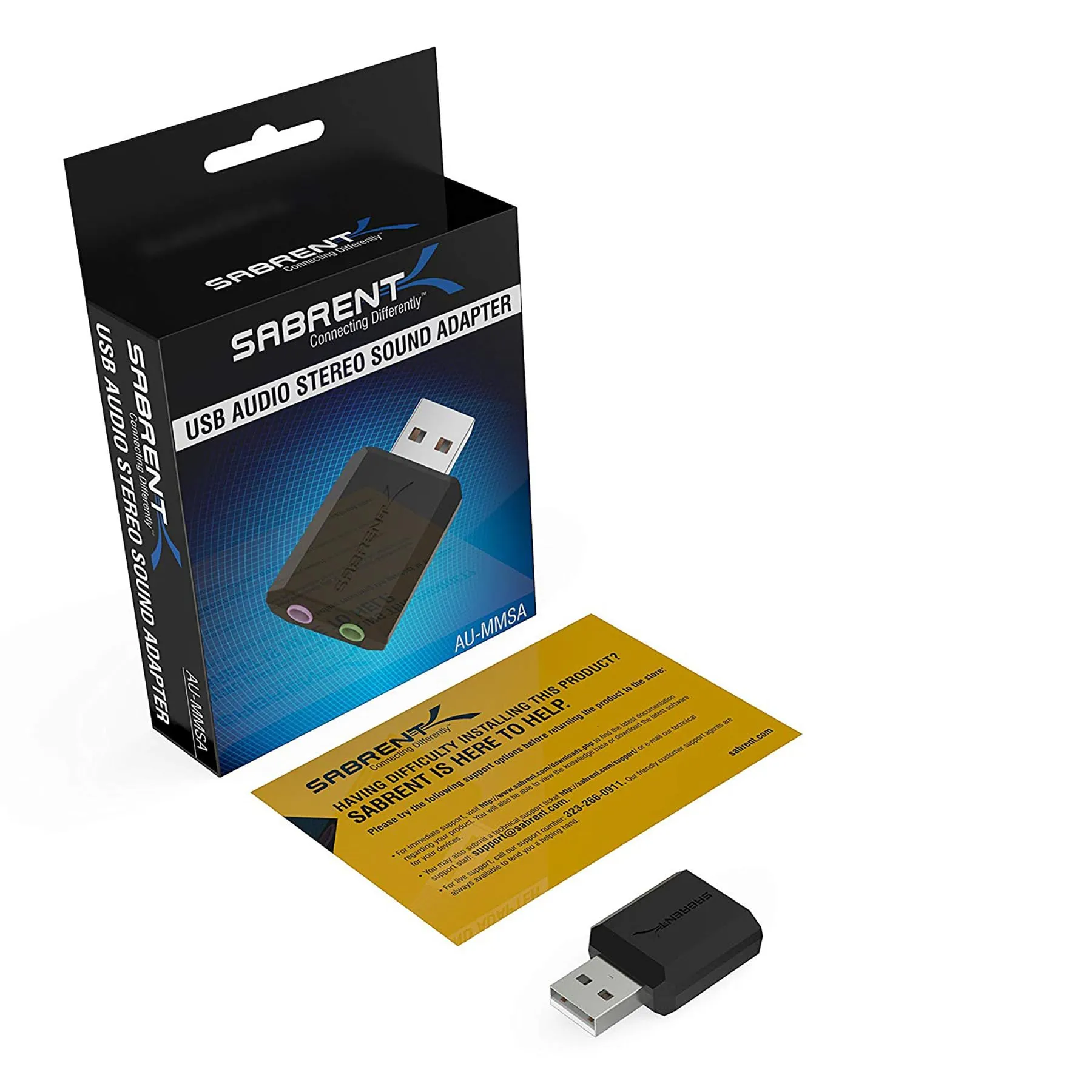 Sabrent Scheda Audio USB Esterna AU-MMSA, Adattatore USB a Jack 3,5mm per Cuffie e Microfono, Nero - immagine 9