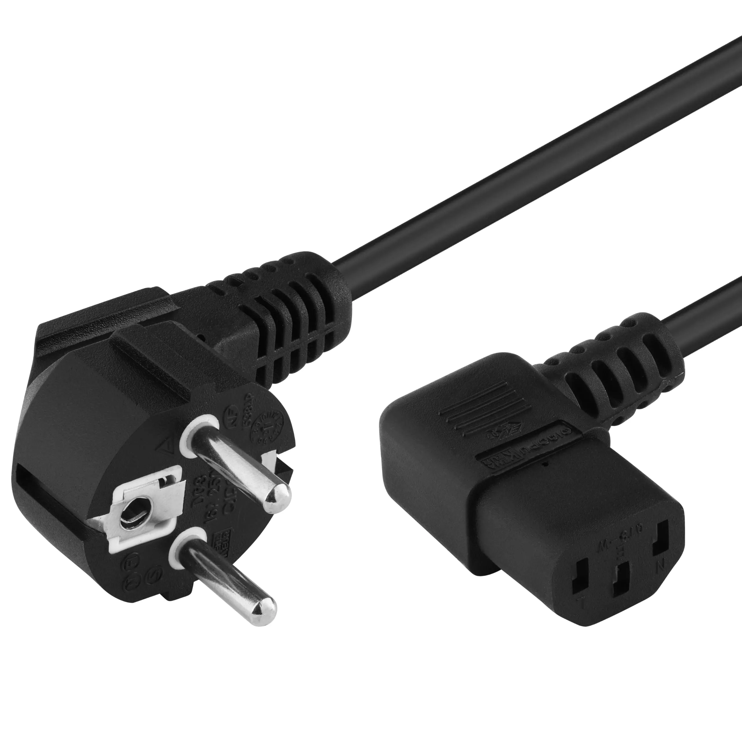 PremiumCord Cavo di Alimentazione IEC 320 C13 a 3 Pin, 230V, 2m, Nero - immagine 1