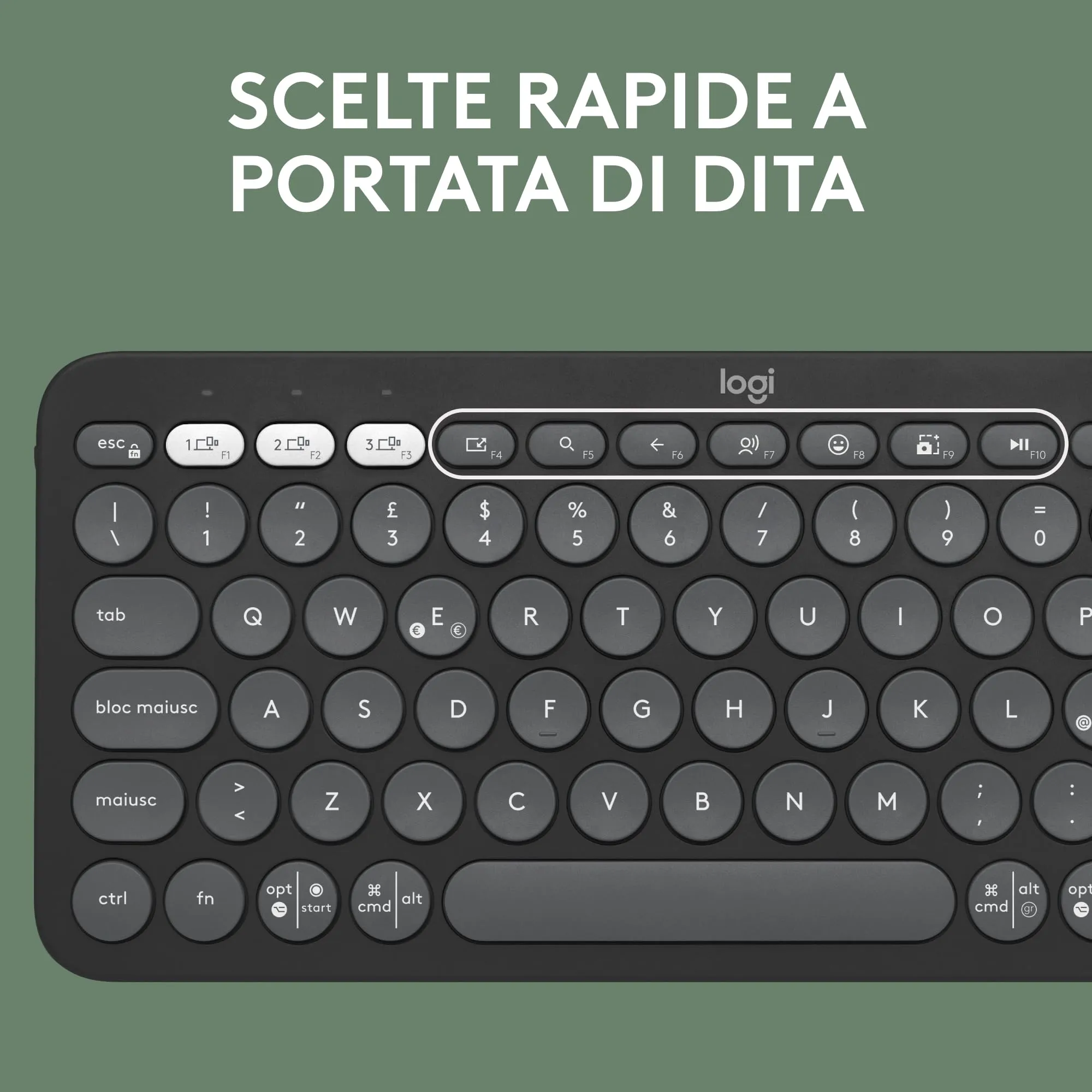 Logitech Pebble 2 Combo Tastiera e Mouse Wireless, ITA QWERTY - immagine 6
