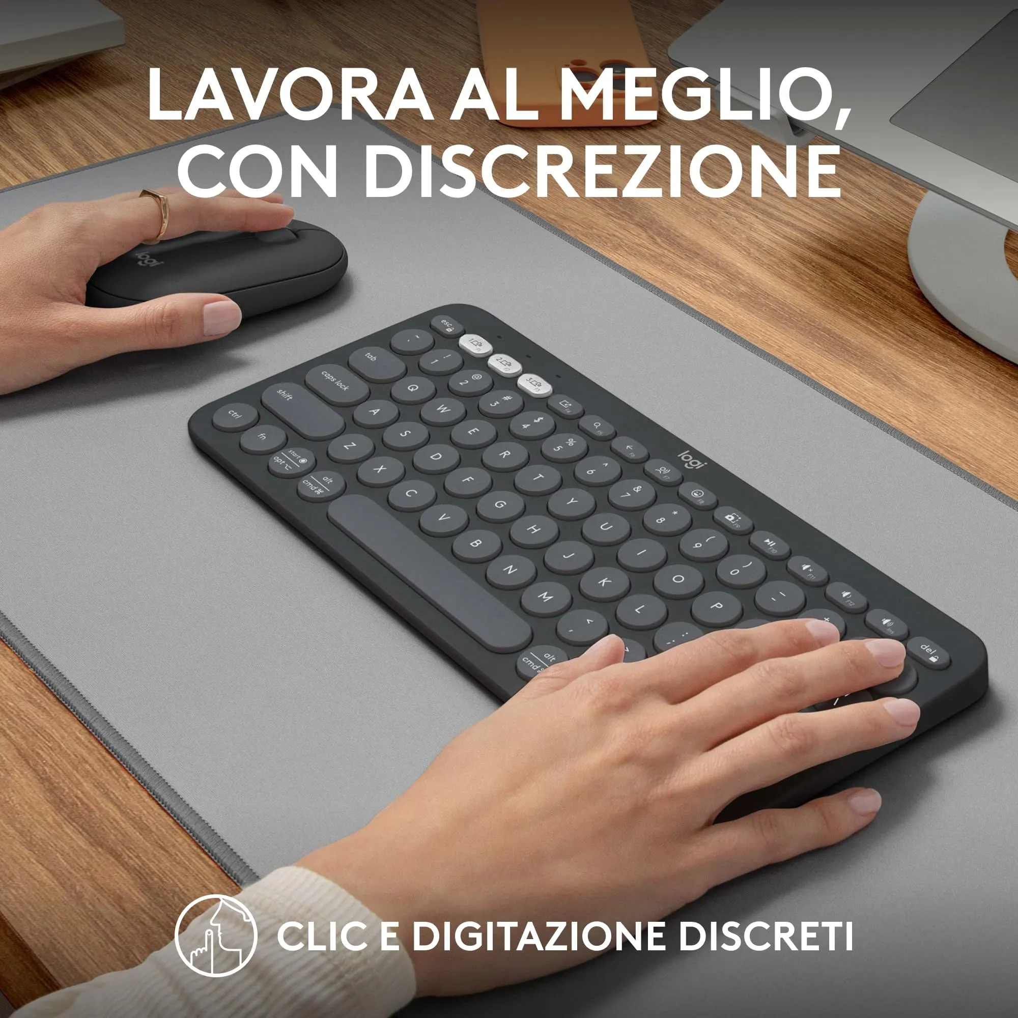 Logitech Pebble 2 Combo Tastiera e Mouse Wireless, ITA QWERTY - immagine 9