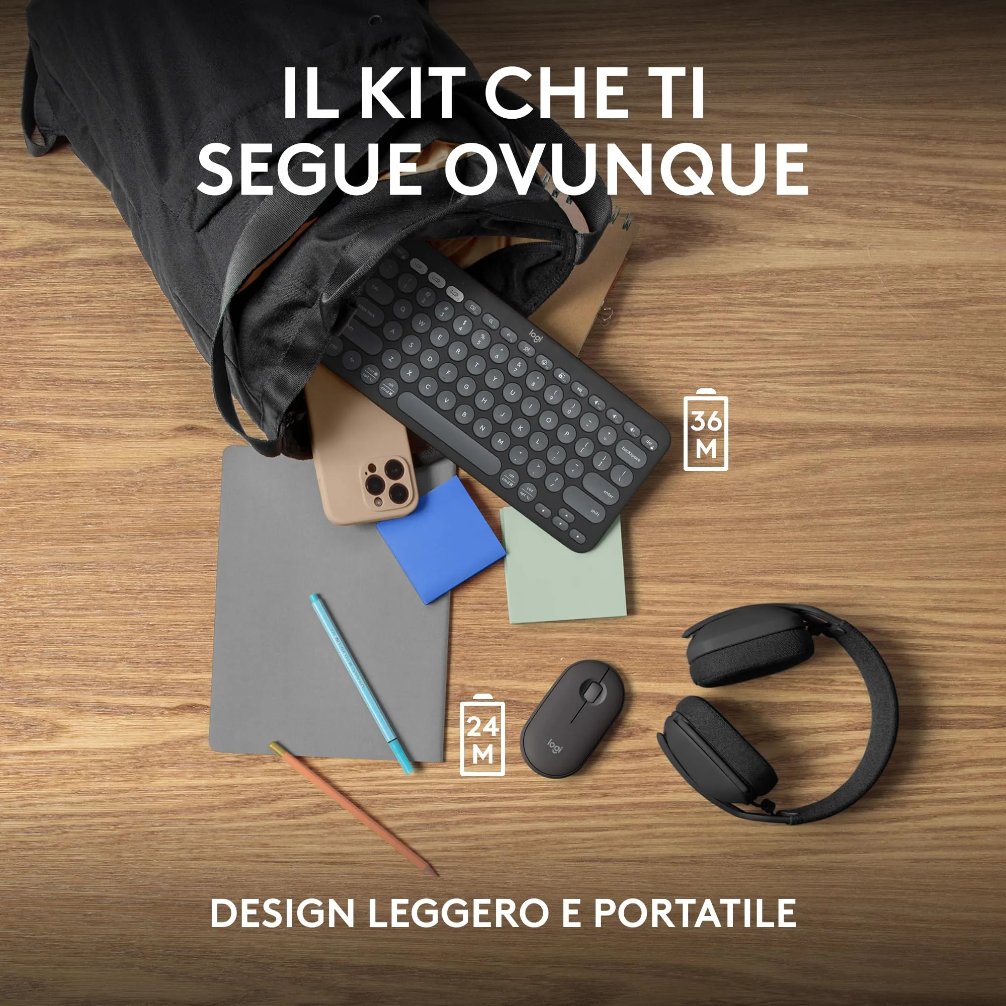 Logitech Pebble 2 Combo Tastiera e Mouse Wireless, ITA QWERTY - immagine 10