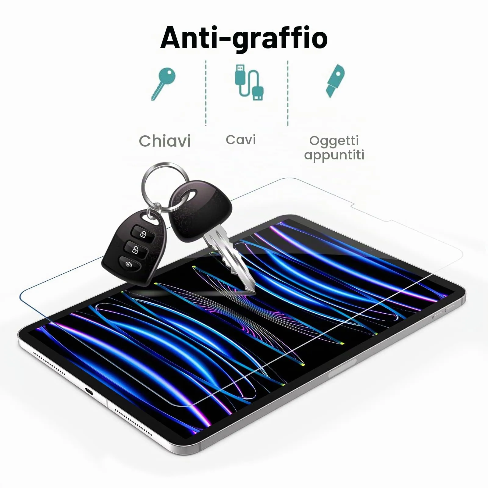 Gerutek Pellicola Protettiva in Vetro Temperato per iPad Air 5/Air 4 10.9'' e iPad Pro 11, 2 Pezzi - immagine 4