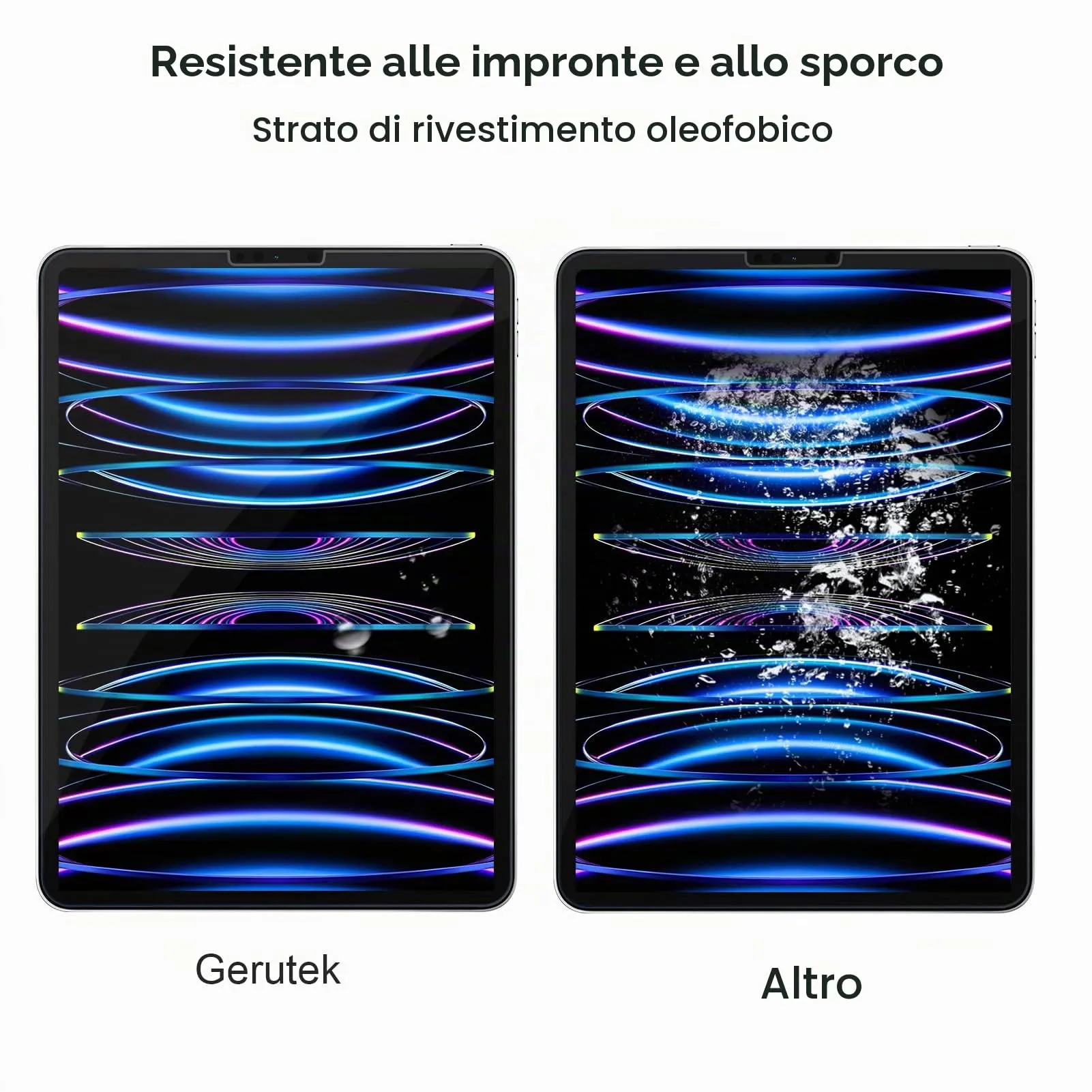Gerutek Pellicola Protettiva in Vetro Temperato per iPad Air 5/Air 4 10.9'' e iPad Pro 11, 2 Pezzi - immagine 5