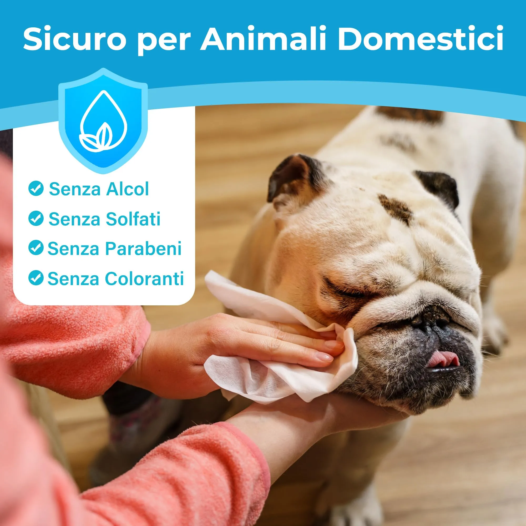 PrimePets Salviette per Cani e Gatti Delicate, 3x100 Pezzi - immagine 4