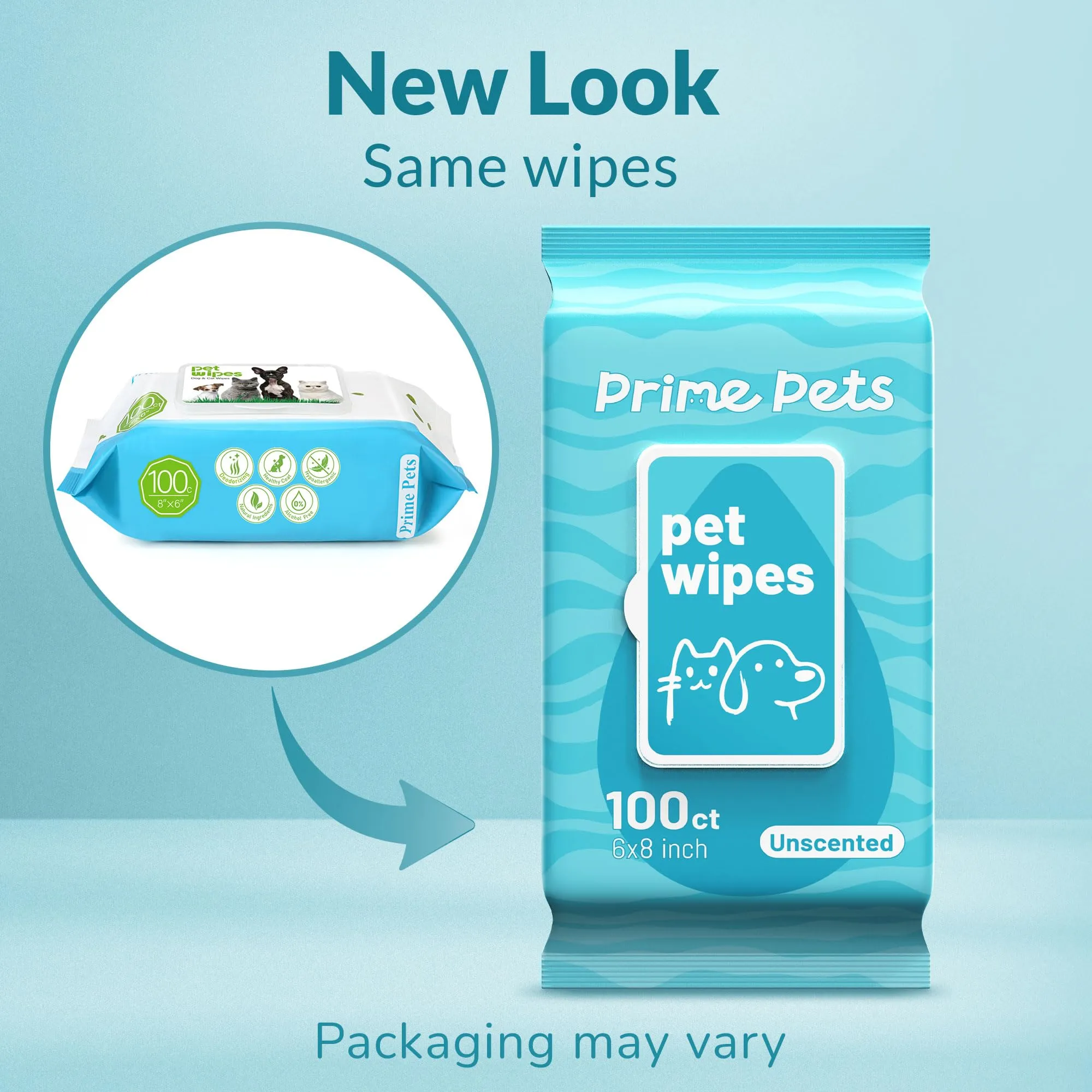 PrimePets Salviette per Cani e Gatti Delicate, 3x100 Pezzi - immagine 8