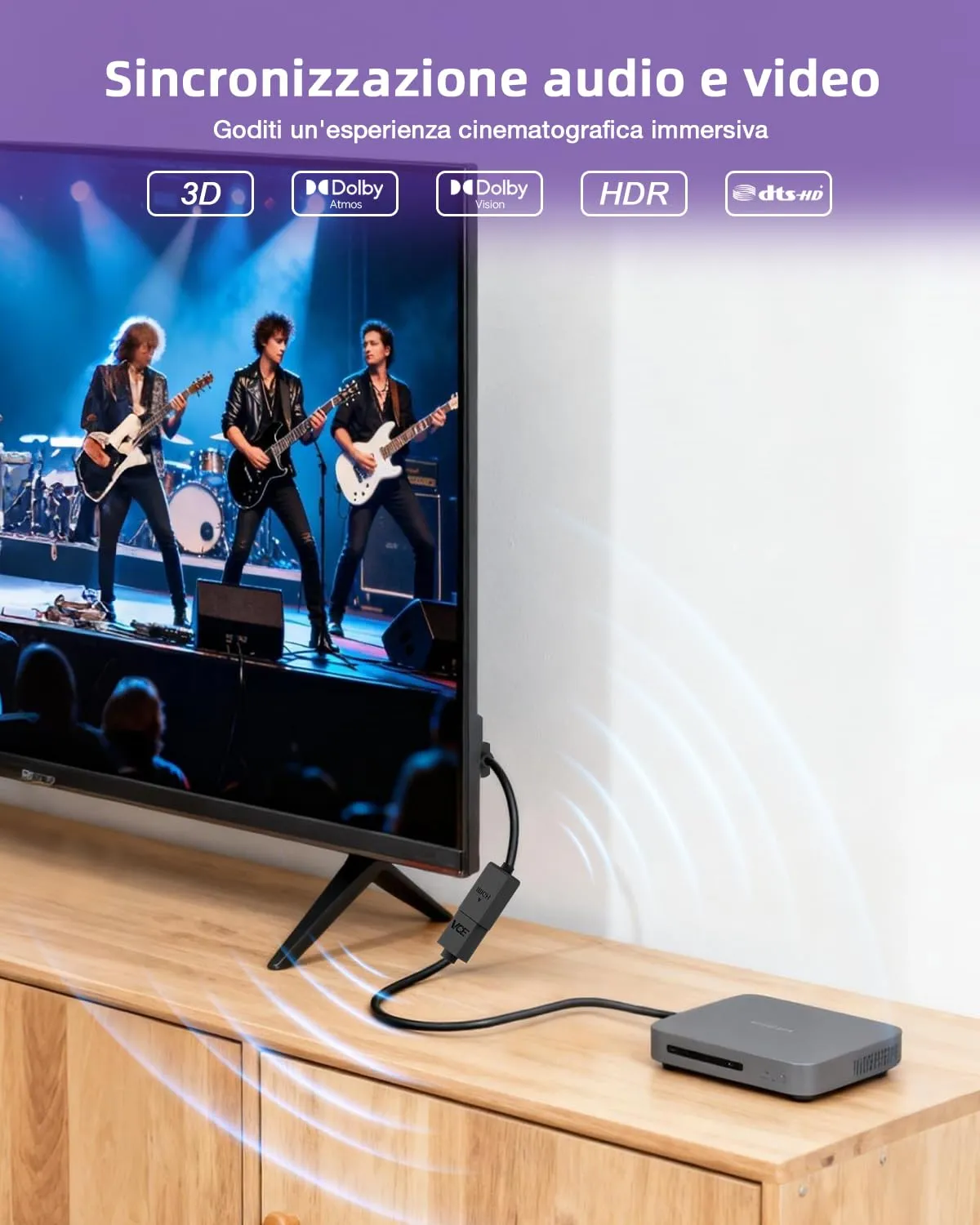 VCE Prolunga HDMI 2.0 Cavo Alta Velocità, 14cm, 1 Pezzo - immagine 4