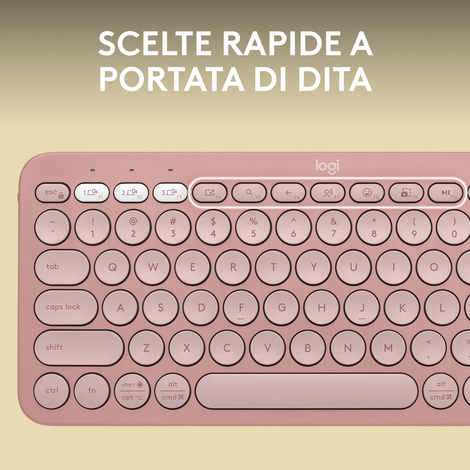 Logitech Pebble Keys 2 K380s Wireless Bluetooth Keyboard, ITA QWERTY - immagine 4