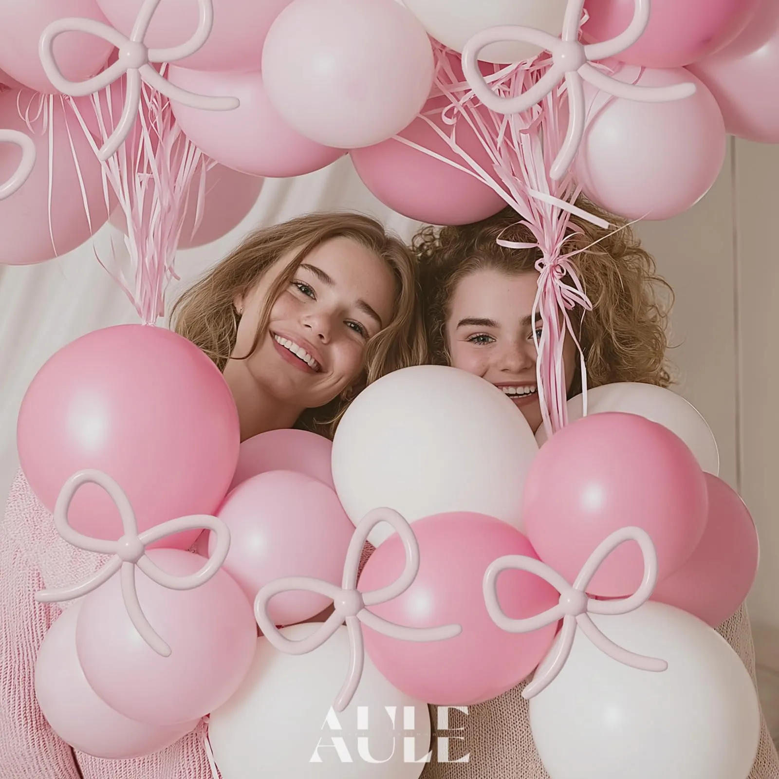 AULE Kit Arco Palloncini Rosa, 155 Pezzi con Coriandoli e Set Ghirlanda in Lattice - immagine 4
