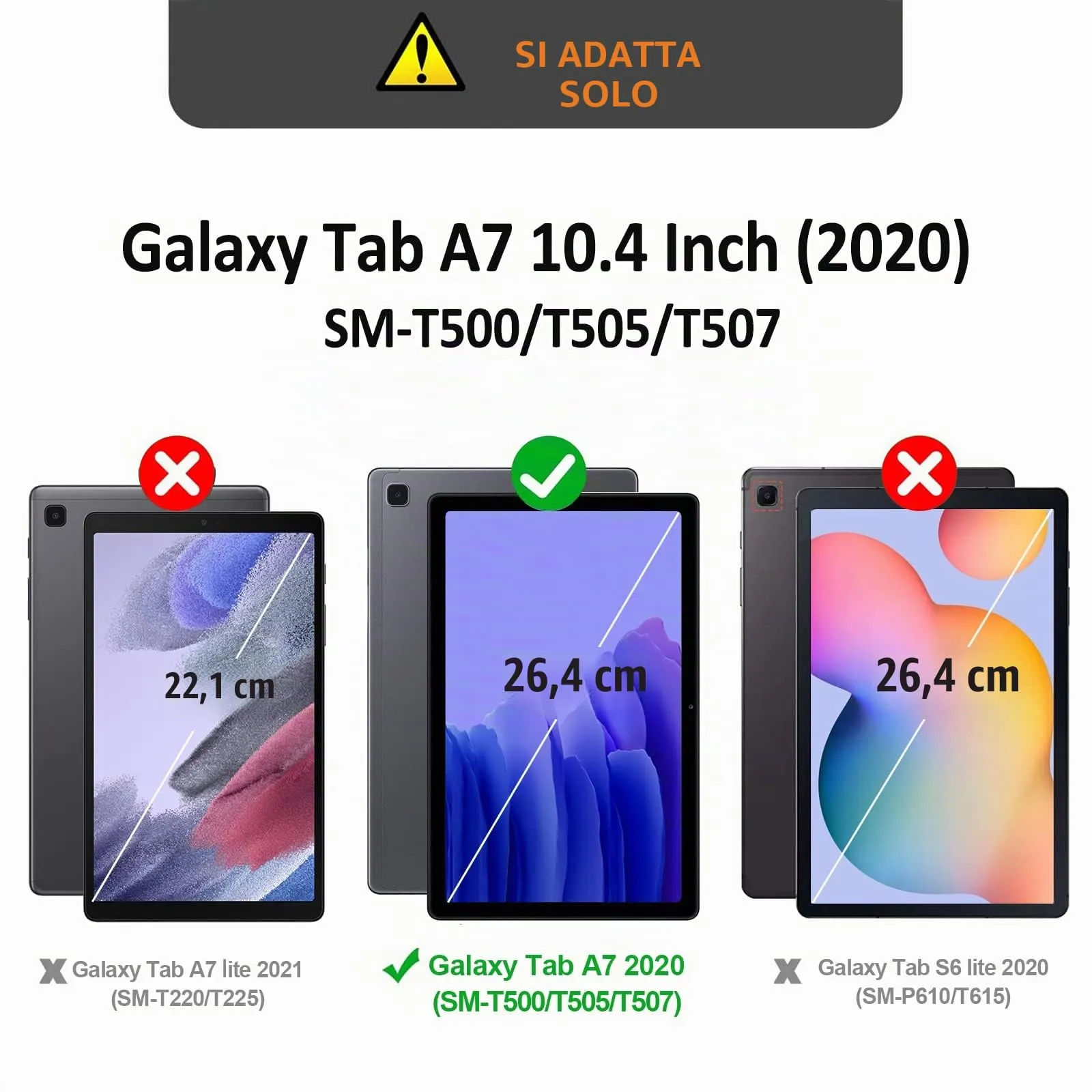 Gerutek Pellicola Protettiva in Vetro Temperato per Samsung Galaxy Tab A7 10.4'' (2 Pezzi) - immagine 2