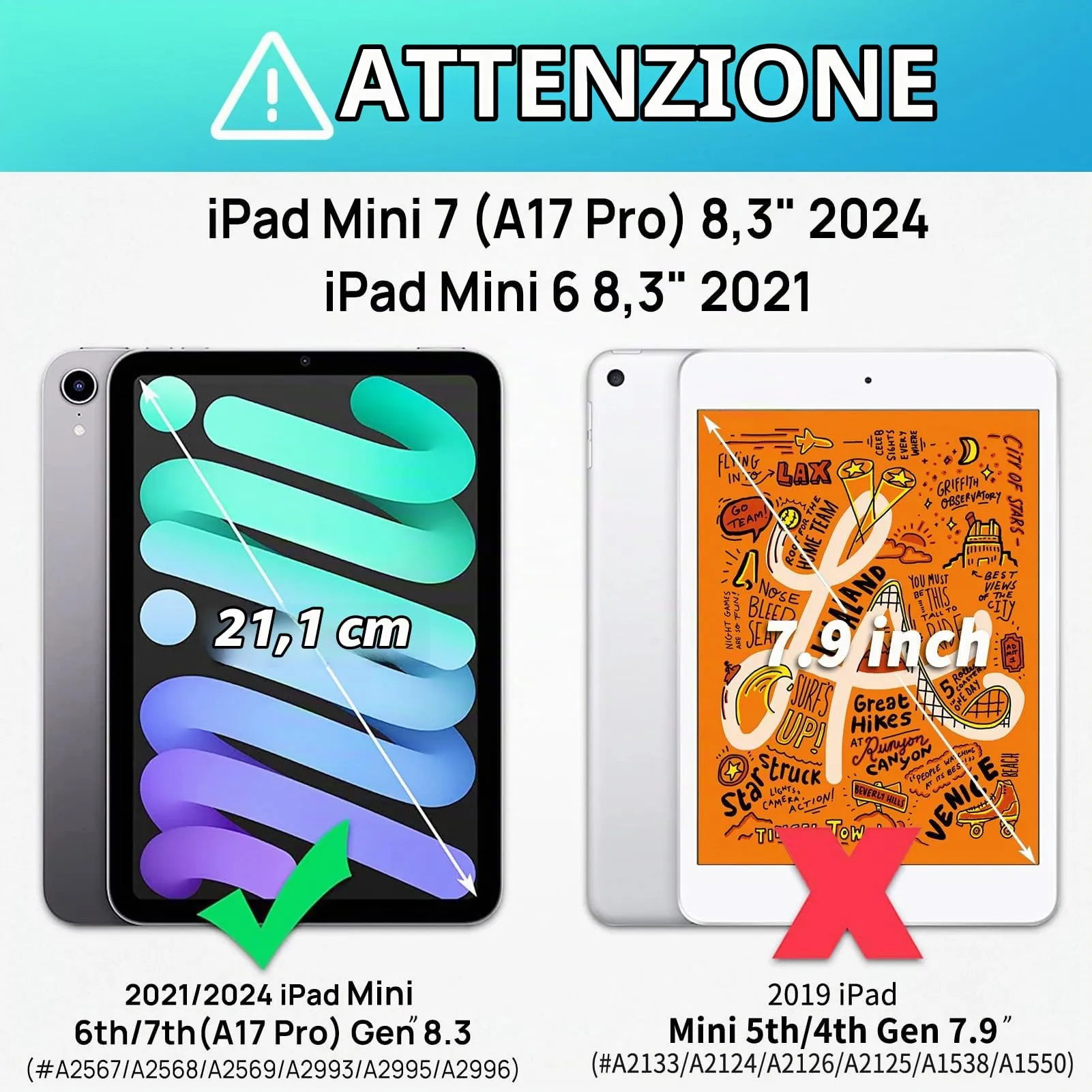 Gerutek Pellicola Protettiva in Vetro Temperato per iPad Mini 7 (A17 Pro) e Mini 6 8.3 pollici, 2 Pezzi - immagine 2
