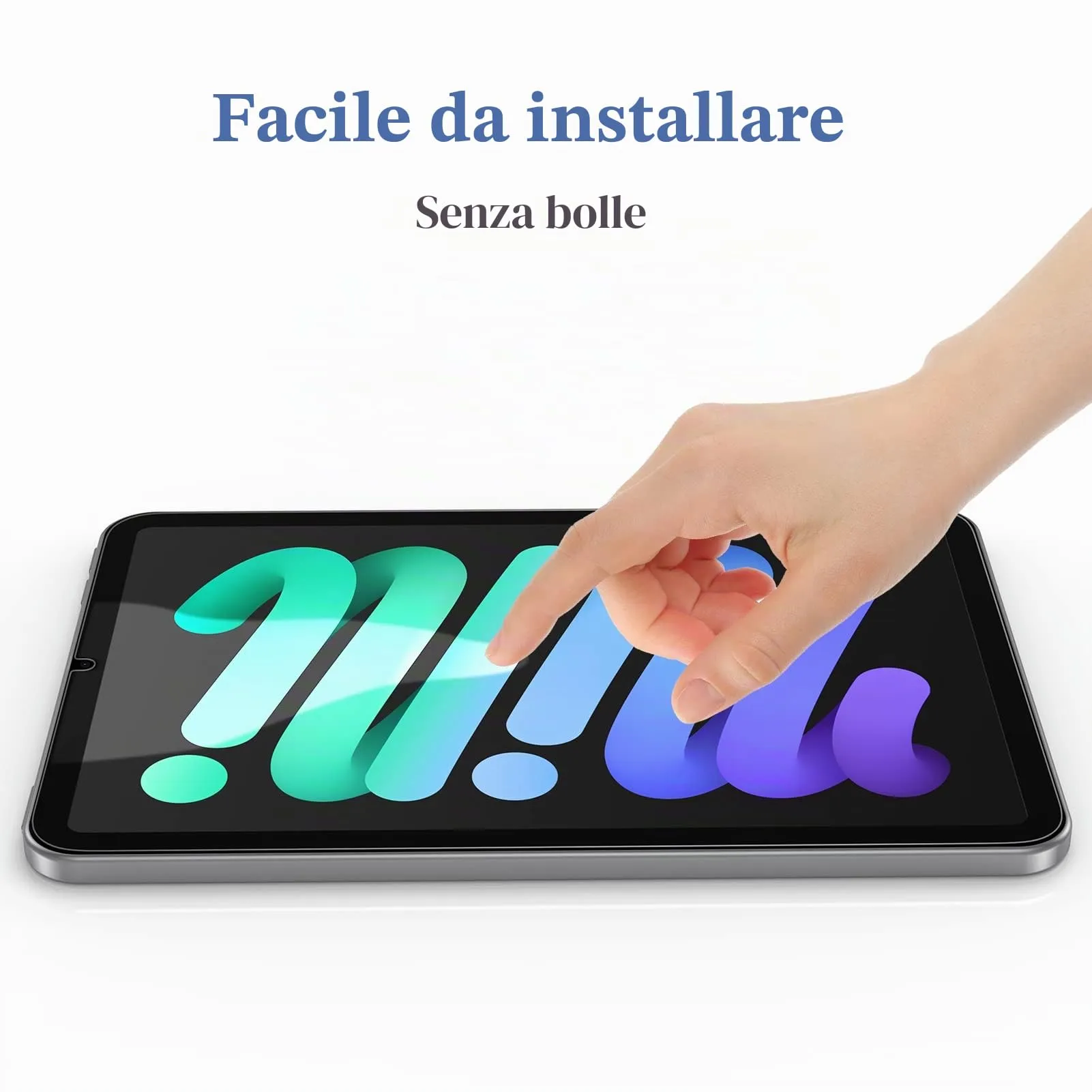 Gerutek Pellicola Protettiva in Vetro Temperato per iPad Mini 7 (A17 Pro) e Mini 6 8.3 pollici, 2 Pezzi - immagine 3