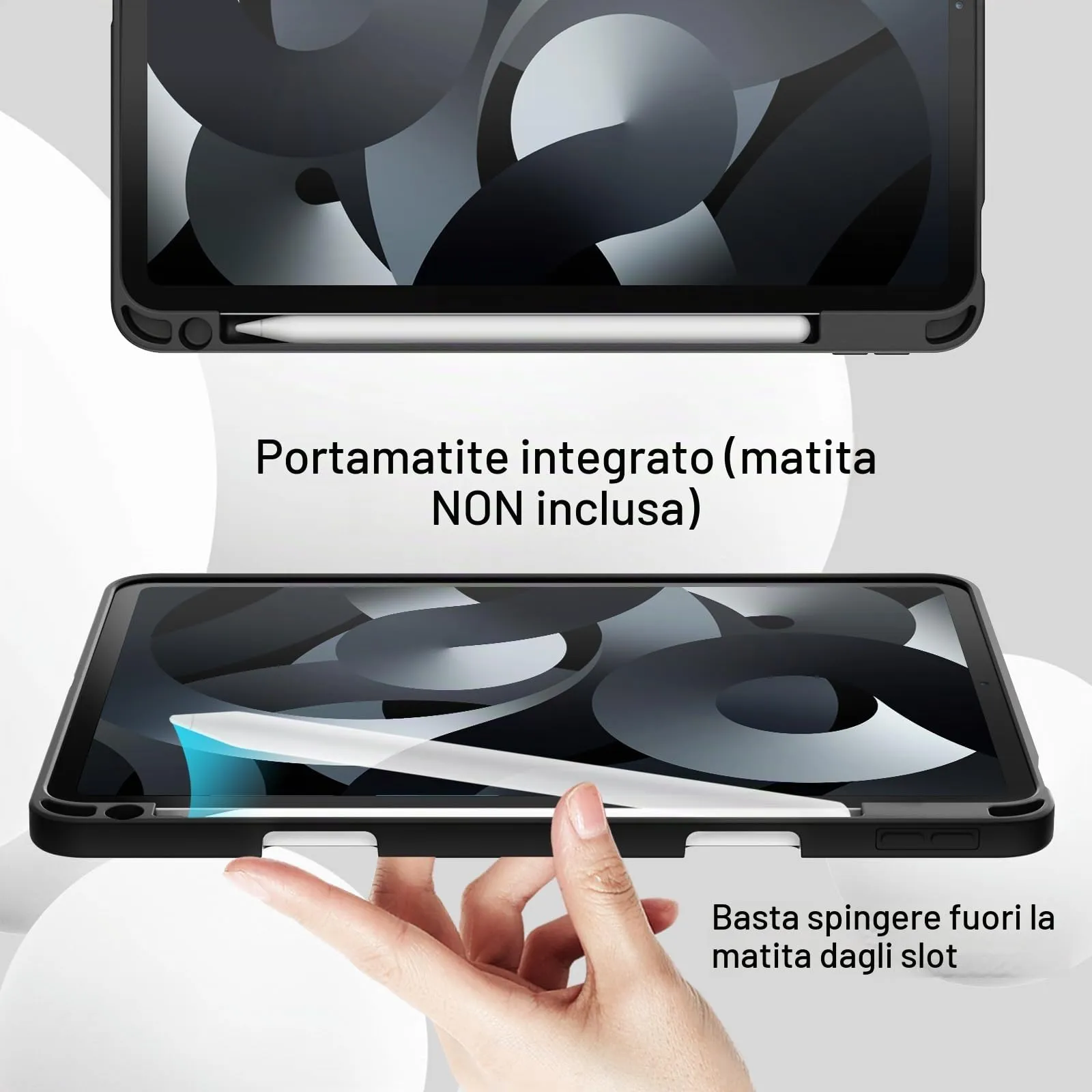 JETech Custodia per iPad Air 11" M4/M3/M2 & Air 5/4, Nero - immagine 5