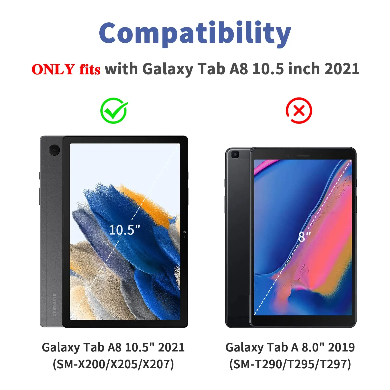 Gerutek Pellicola Protettiva in Vetro Temperato per Samsung Galaxy Tab A8 2021 10.5'' (2 Pezzi) - immagine 2