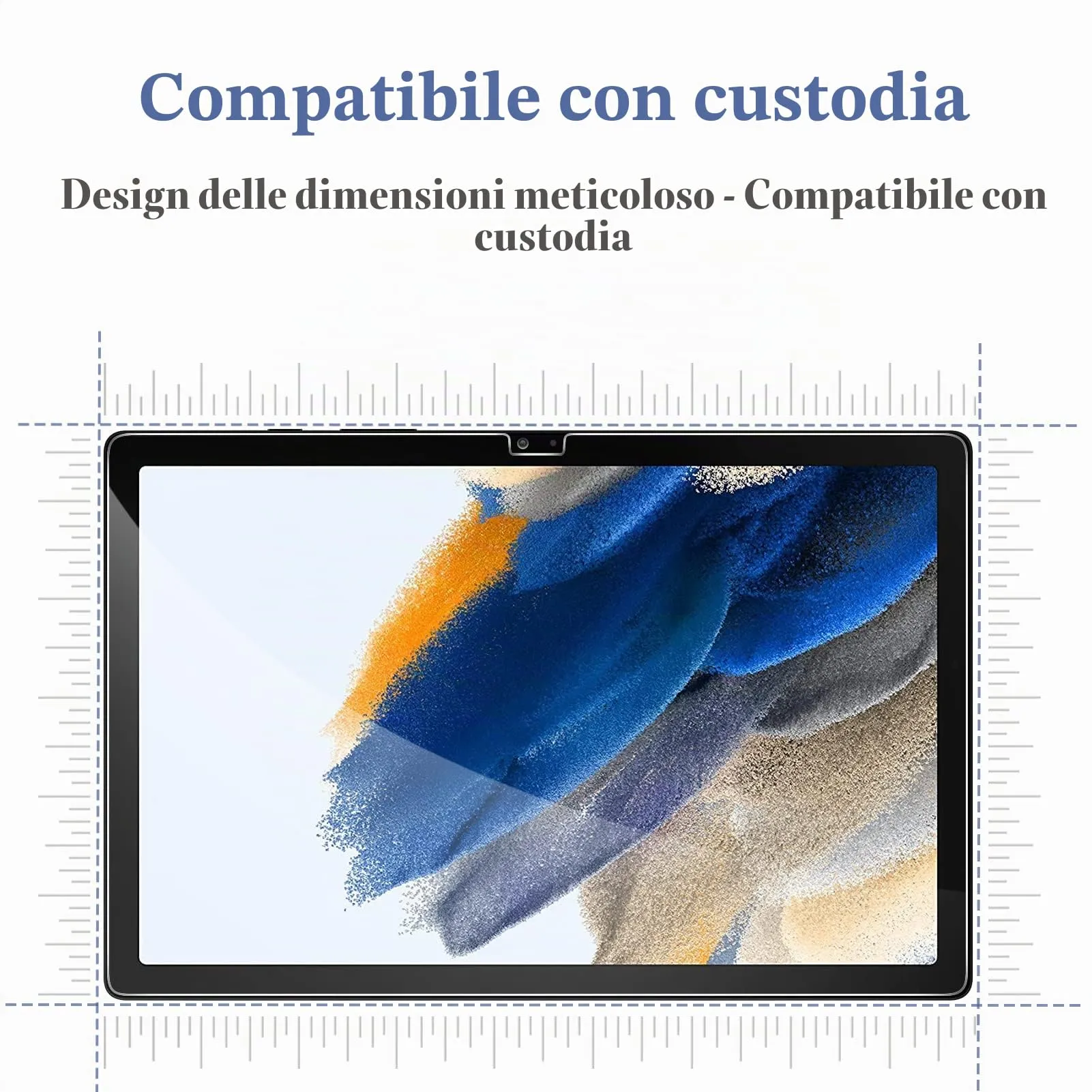 Gerutek Pellicola Protettiva in Vetro Temperato per Samsung Galaxy Tab A8 2021 10.5'' (2 Pezzi) - immagine 9