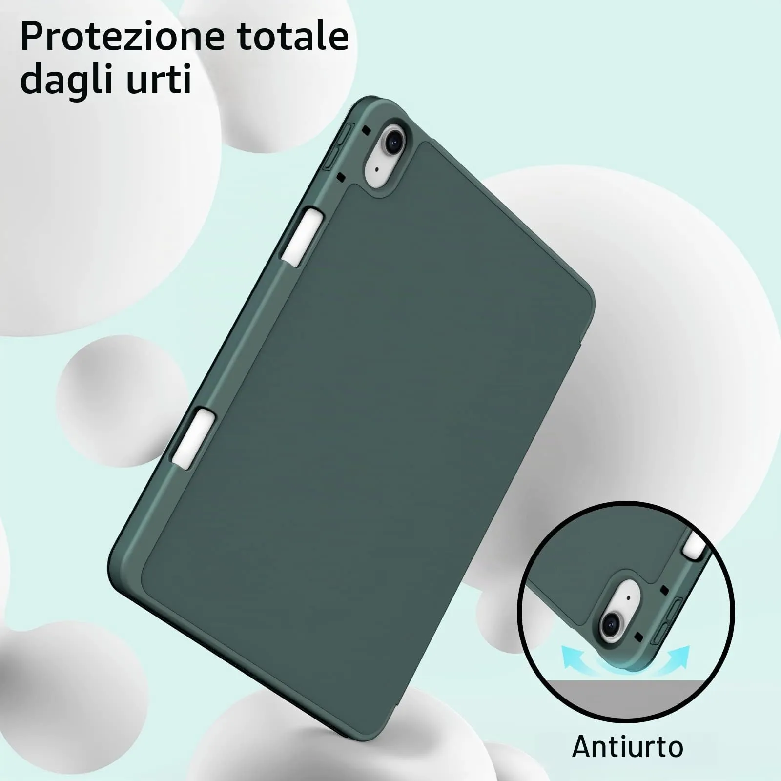 JETech Custodia per iPad Air 11" M4/M3/M2 & Air 5/4, Verde Nebbioso - immagine 4