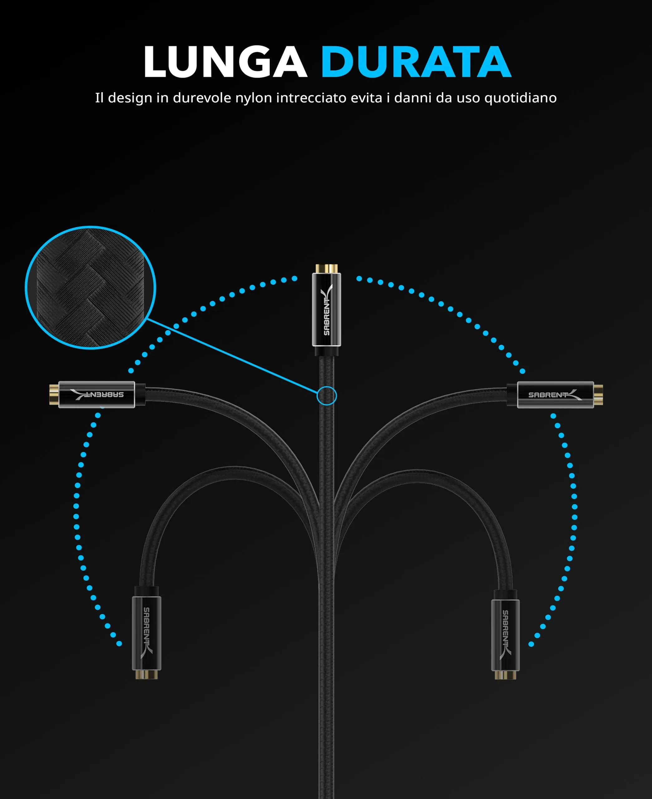 Sabrent Adattatore attivo da USB Tipo C a jack audio 3,5 mm (CB-UC35) - immagine 3