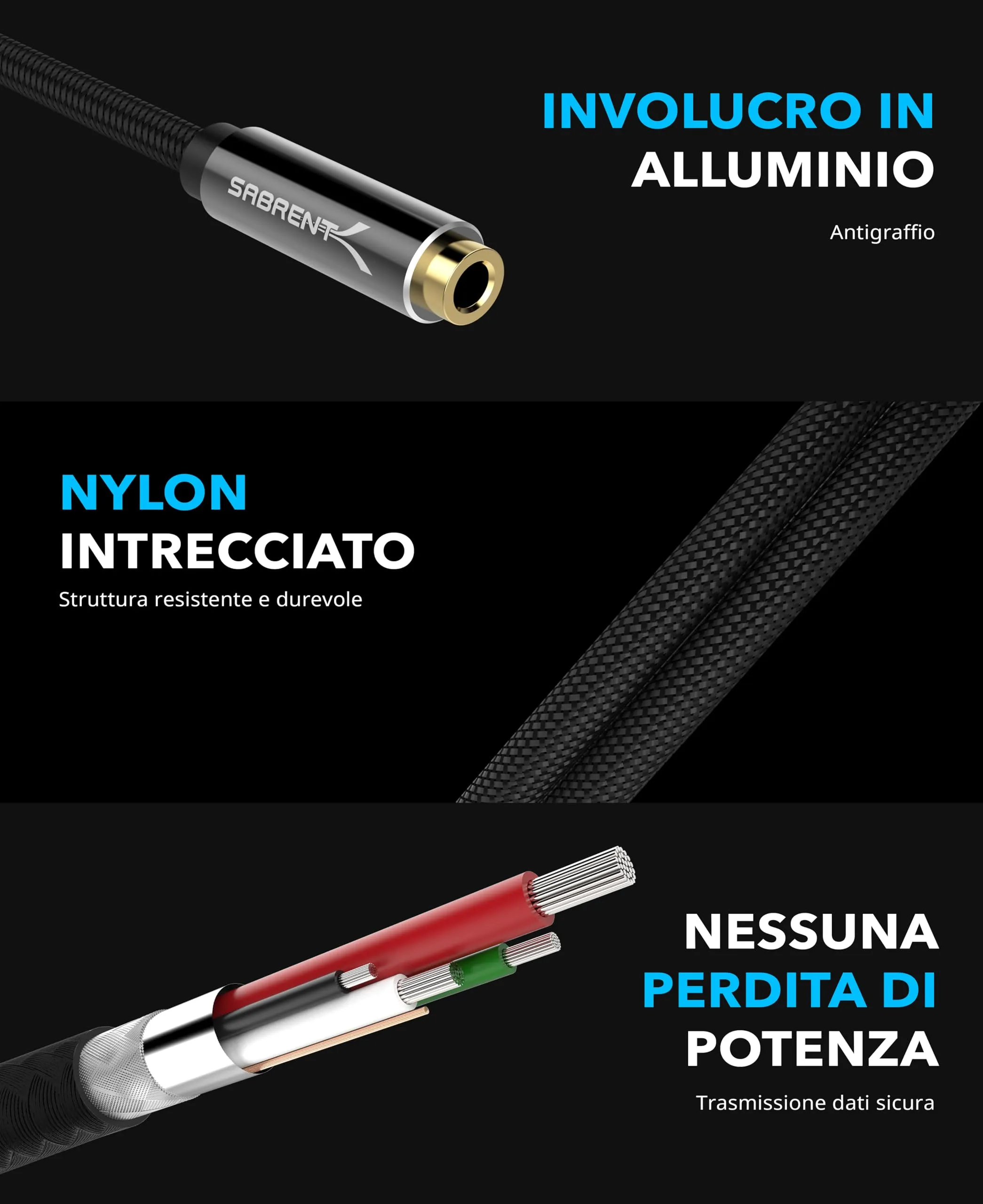 Sabrent Adattatore attivo da USB Tipo C a jack audio 3,5 mm (CB-UC35) - immagine 5