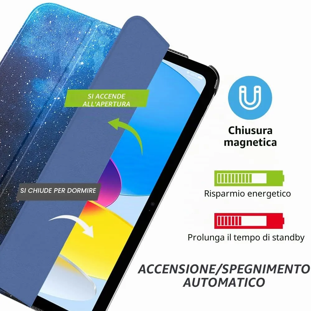 MoKo Custodia per iPad 11ª Gen 2025 / iPad 10ª Gen 2022, Cielo Stellato Blu - immagine 4