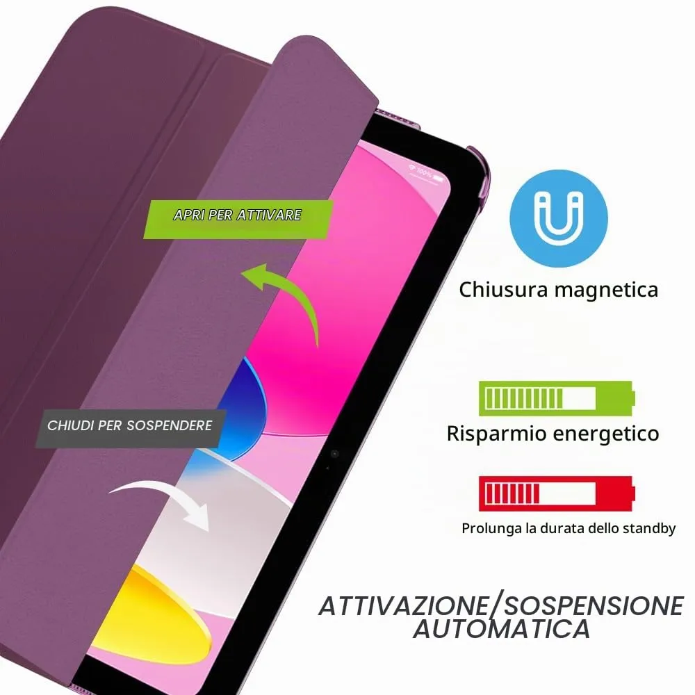 MoKo Custodia per iPad 11a Gen 2025 / iPad 10a Gen 2022, Viola Scuro - immagine 4