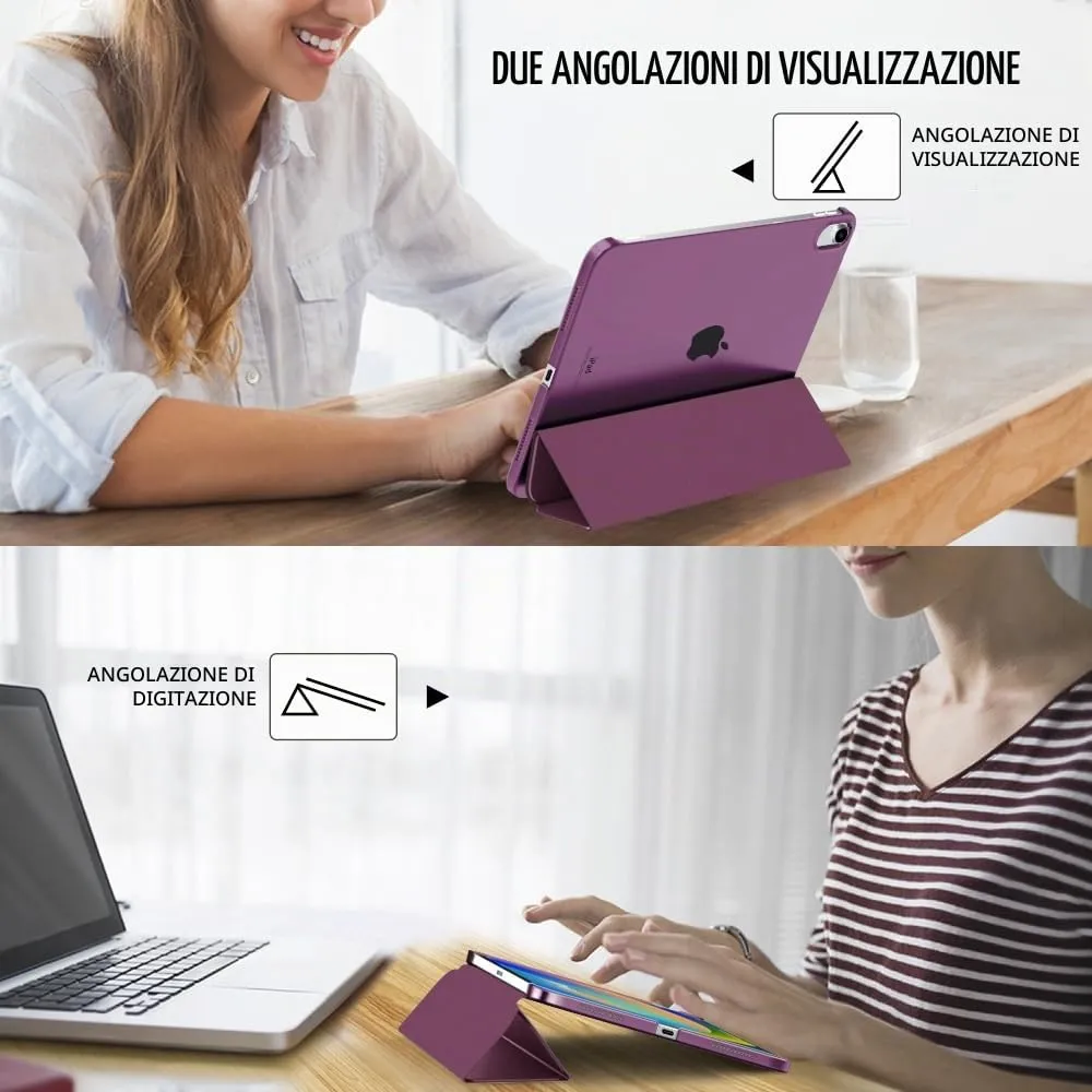 MoKo Custodia per iPad 11a Gen 2025 / iPad 10a Gen 2022, Viola Scuro - immagine 5