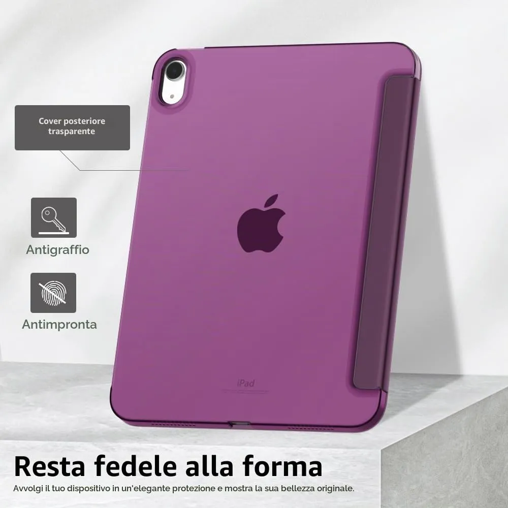 MoKo Custodia per iPad 11a Gen 2025 / iPad 10a Gen 2022, Viola Scuro - immagine 6