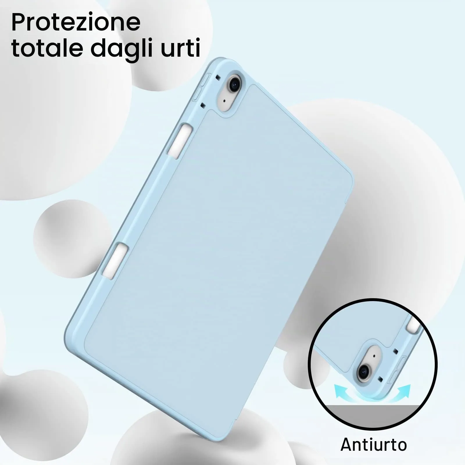 JETech Custodia per iPad Air 11" M4/M3/M2 & Air 5/4, Cielo Blu - immagine 4