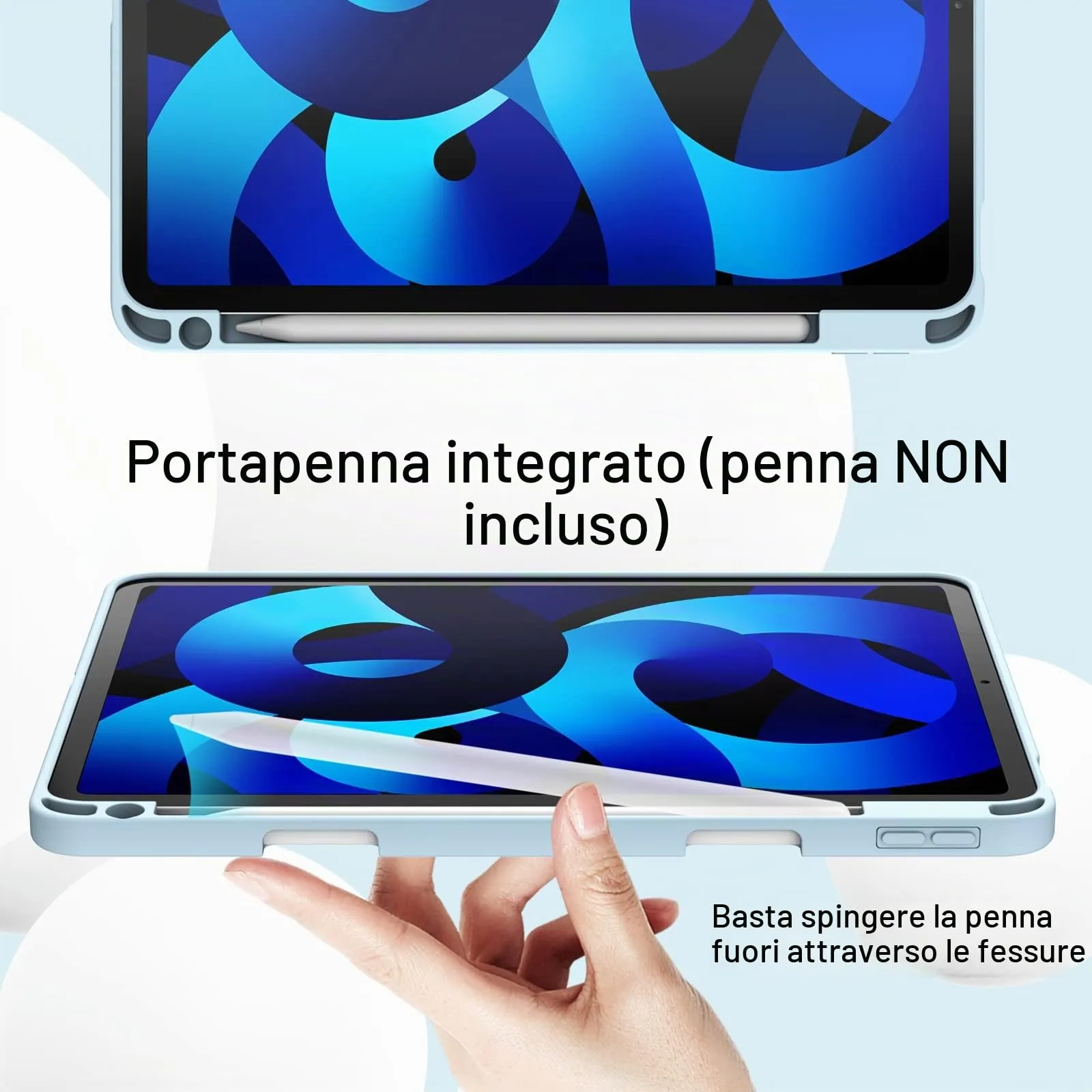 JETech Custodia per iPad Air 11" M4/M3/M2 & Air 5/4, Cielo Blu - immagine 5