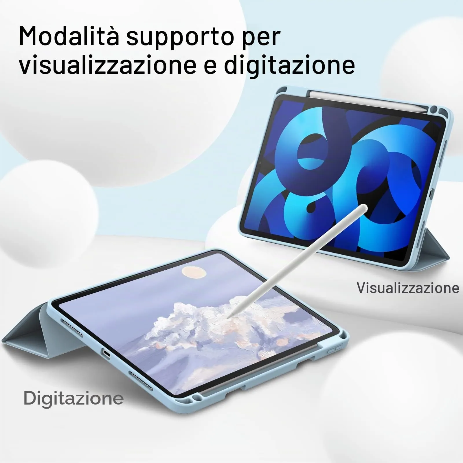JETech Custodia per iPad Air 11" M4/M3/M2 & Air 5/4, Cielo Blu - immagine 7