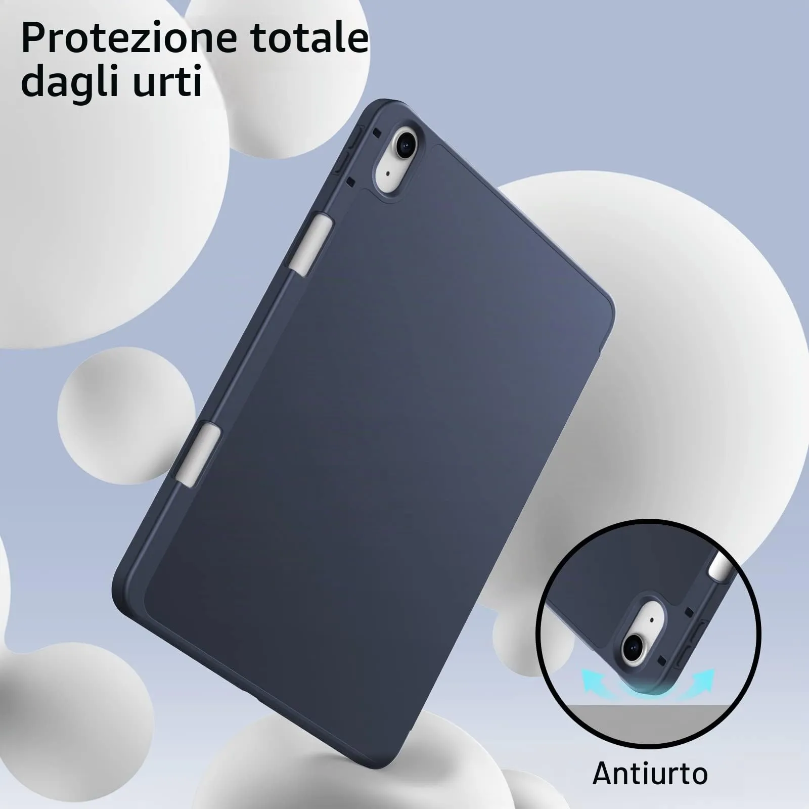 JETech Custodia per iPad Air 11" M4/M3/M2 & Air 5/4, Marino Intenso - immagine 4