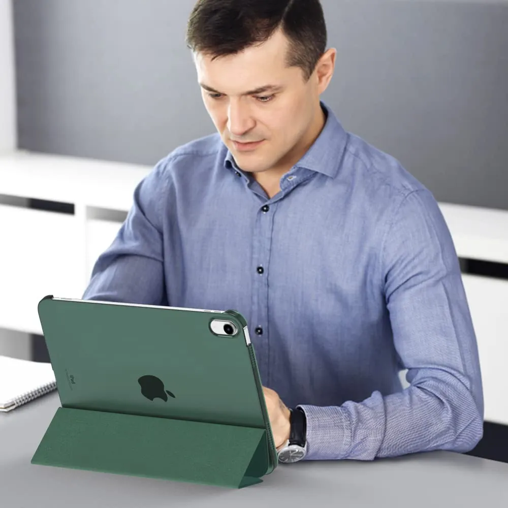MoKo Custodia Rigida per iPad 10 Generazione 2022 10,9", Chiusura Magnetica, Auto Sleep/Wake, Verde Notte - immagine 8