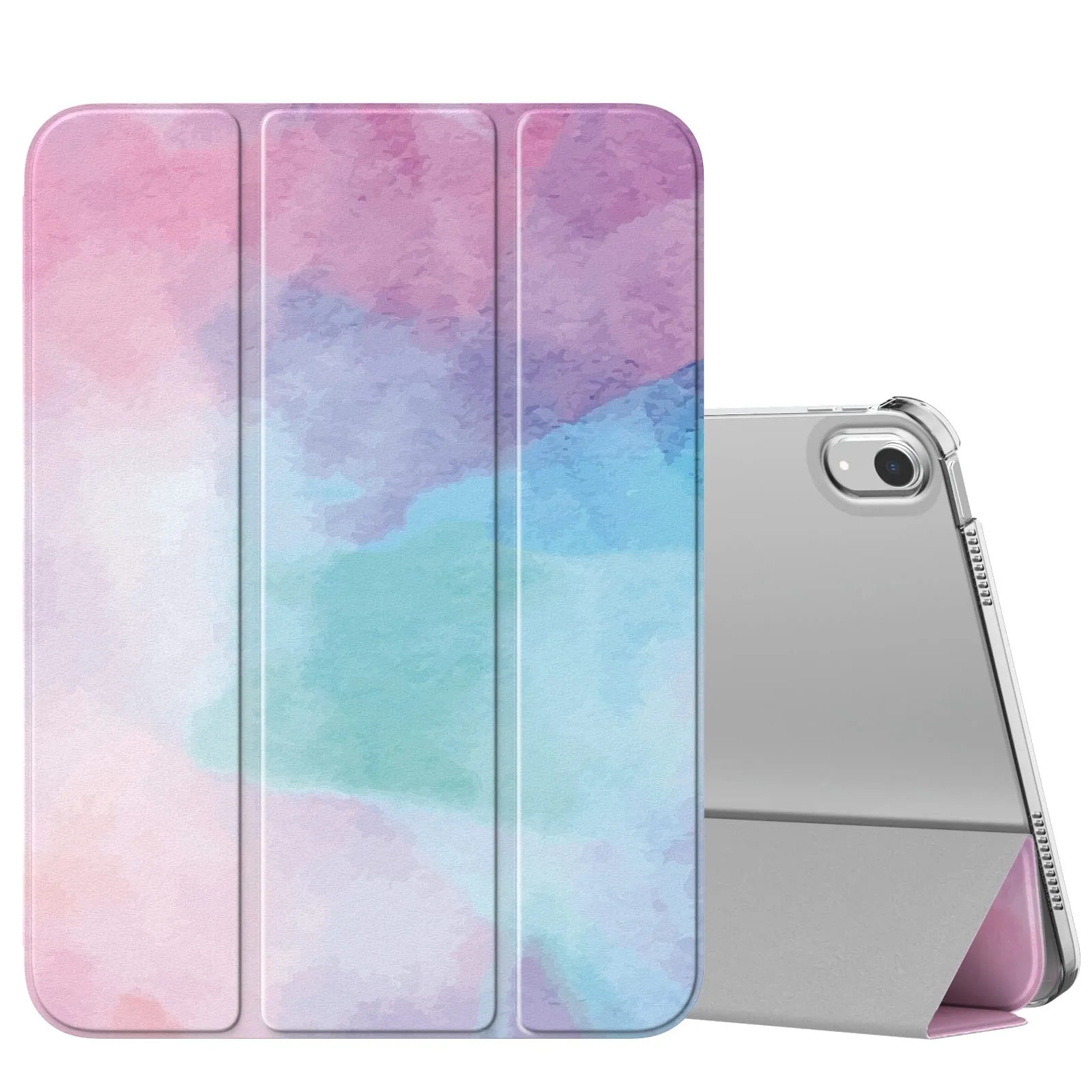 MoKo Custodia per iPad 11a Gen 2025 / iPad 10a Gen 2022, Acquarello - immagine 1