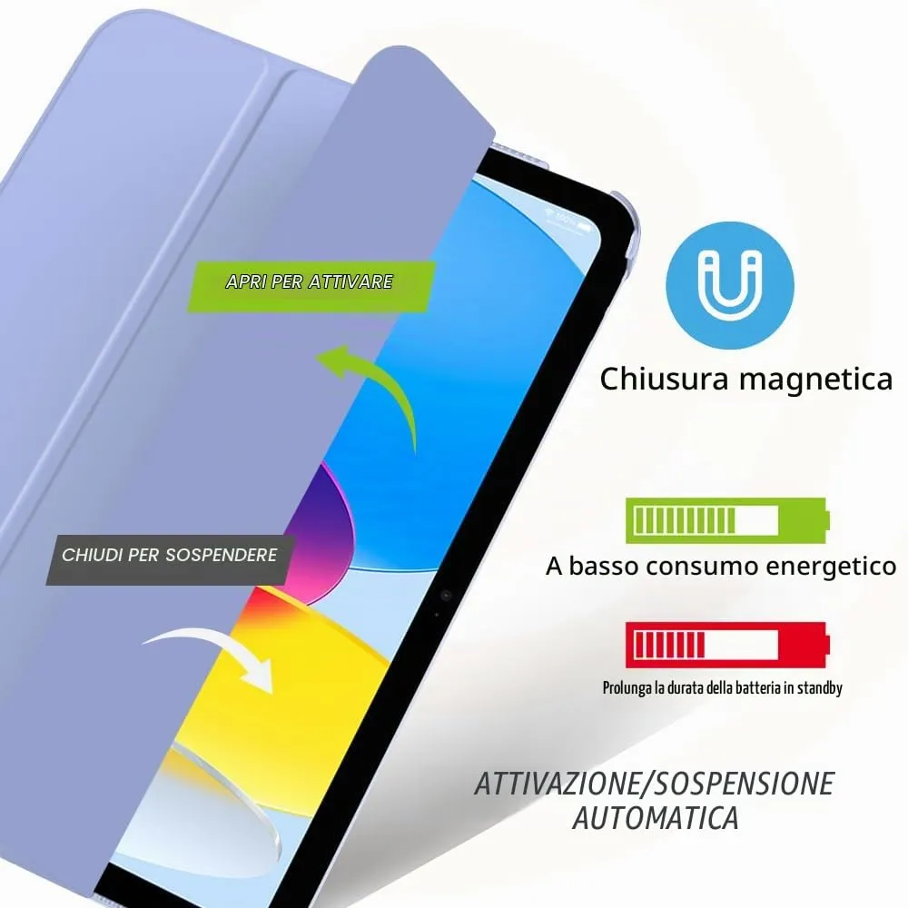 MoKo Custodia per iPad 11a Gen 2025 e iPad 10a Gen 2022, Lavanda - immagine 4