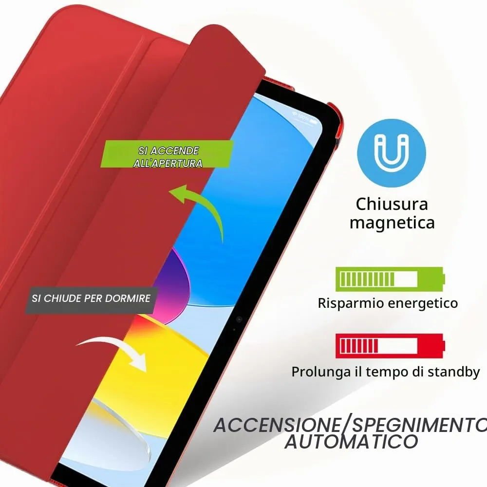 MoKo Custodia per iPad 11a Gen 2025 / iPad 10a Gen 2022, Rosso - immagine 4