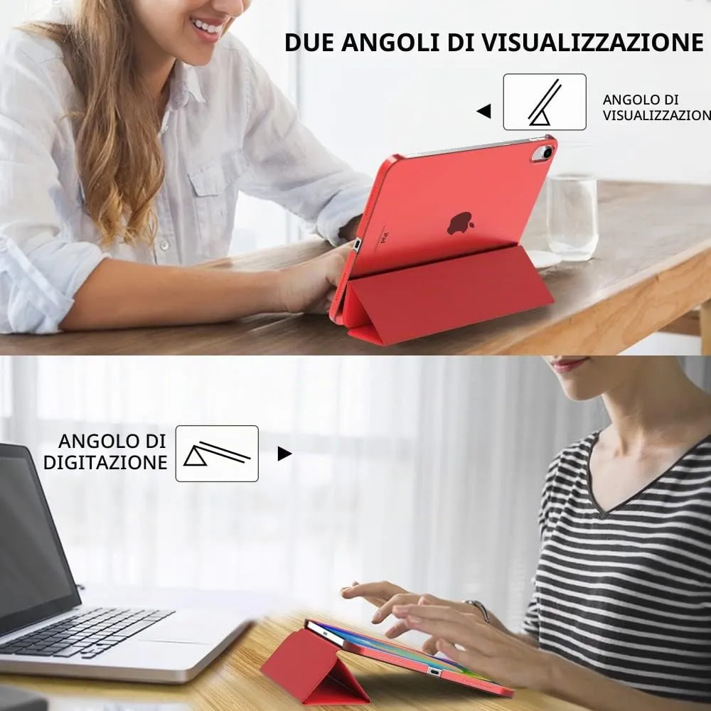 MoKo Custodia per iPad 11a Gen 2025 / iPad 10a Gen 2022, Rosso - immagine 5