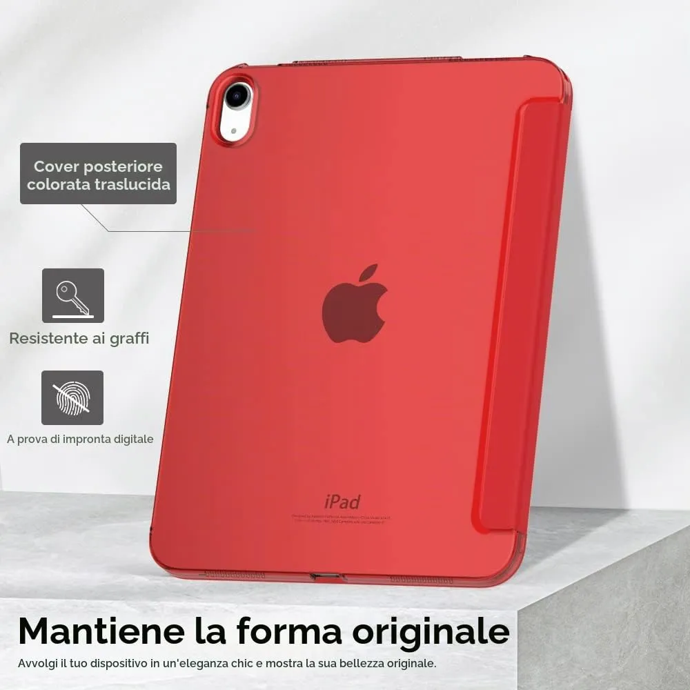 MoKo Custodia per iPad 11a Gen 2025 / iPad 10a Gen 2022, Rosso - immagine 6