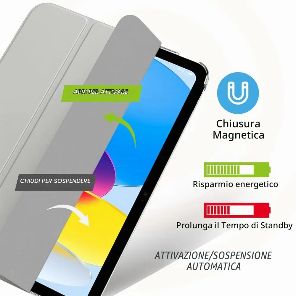 MoKo Cover per iPad 11a Gen 2025 / iPad 10a Gen 2022, Argento - immagine 4