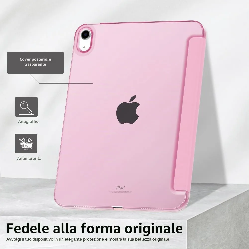 MoKo Custodia per iPad 11a Gen 2025 (A16) e iPad 10a Gen 2022, Bouquet Rosa - immagine 6