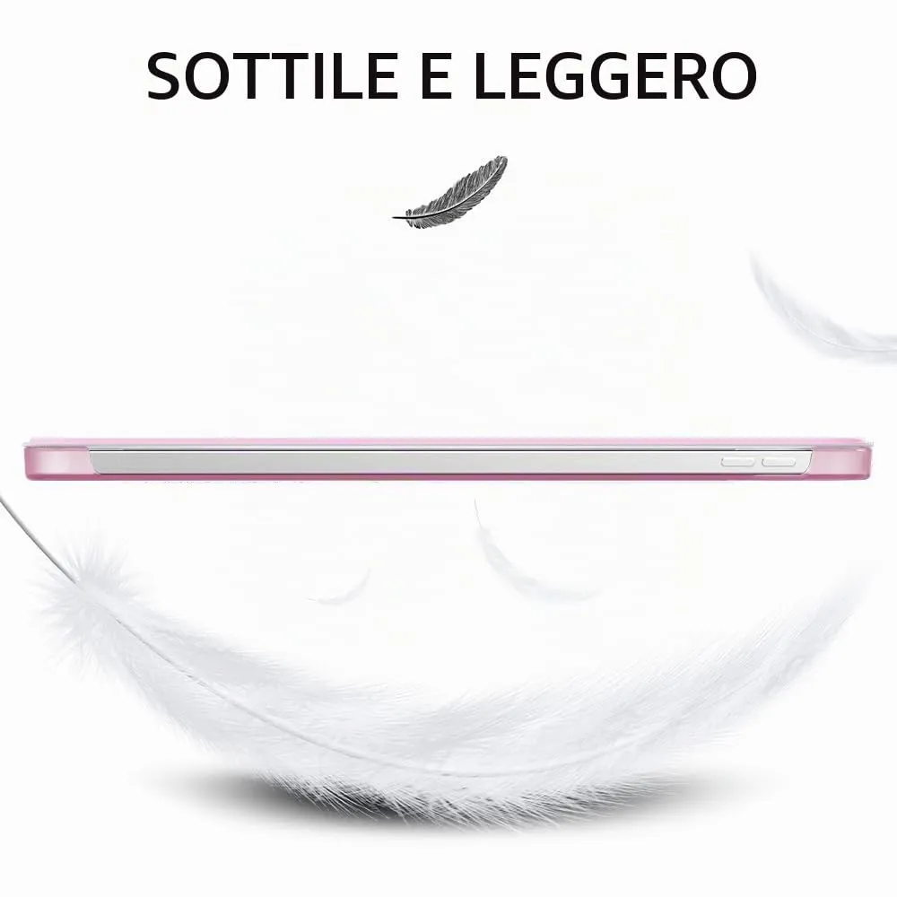 MoKo Custodia per iPad 11a Gen 2025 (A16) e iPad 10a Gen 2022, Bouquet Rosa - immagine 7