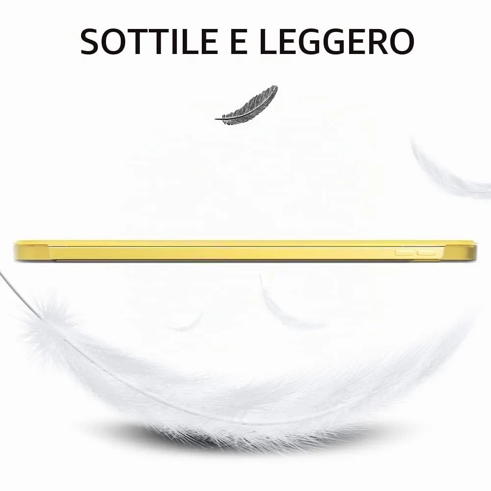 MoKo Custodia per iPad 10ª generazione 2022 10,9", policarbonato traslucido, giallo chiaro - immagine 7