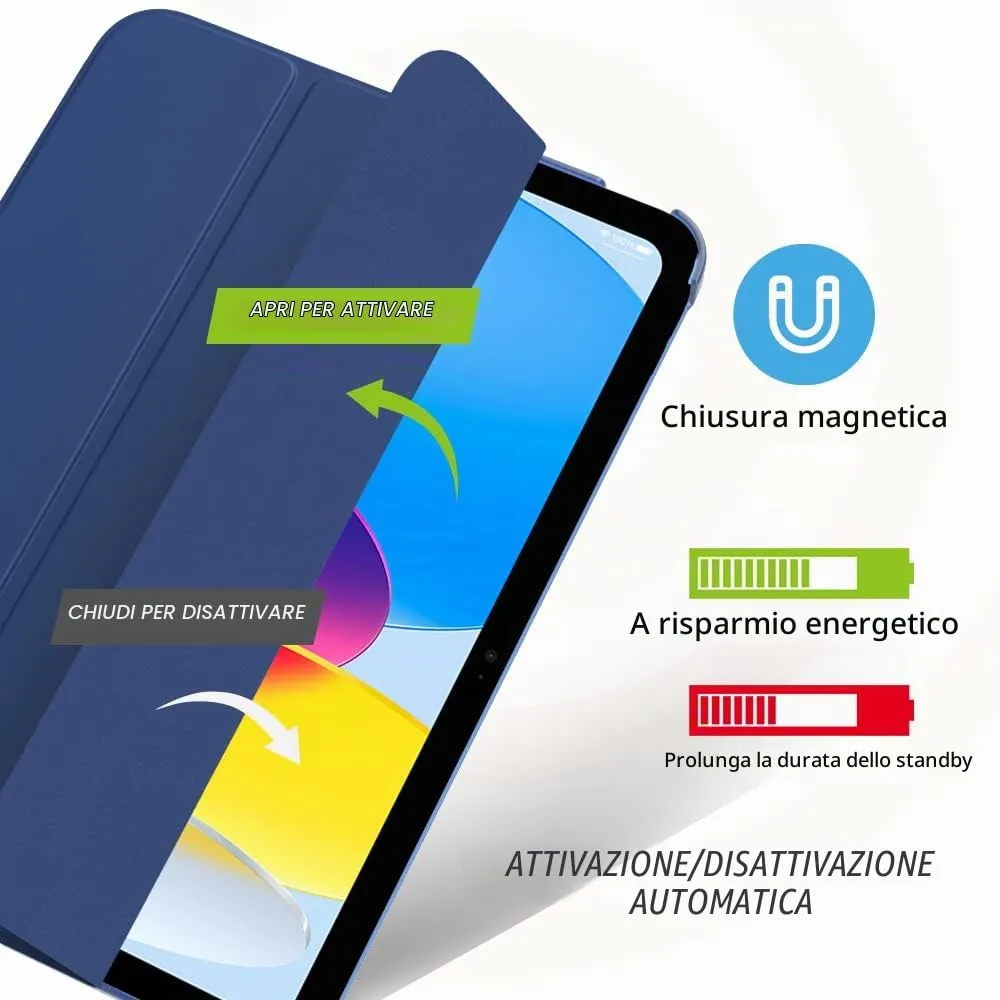 MoKo Custodia per iPad 11a Gen 2025 / iPad 10a Gen 2022, Blu Marino - immagine 4