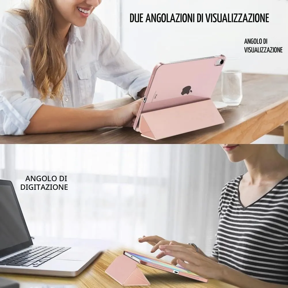 MoKo Custodia per iPad 10ª generazione 2022 10.9", Policarbonato Traslucido, Oro - immagine 5
