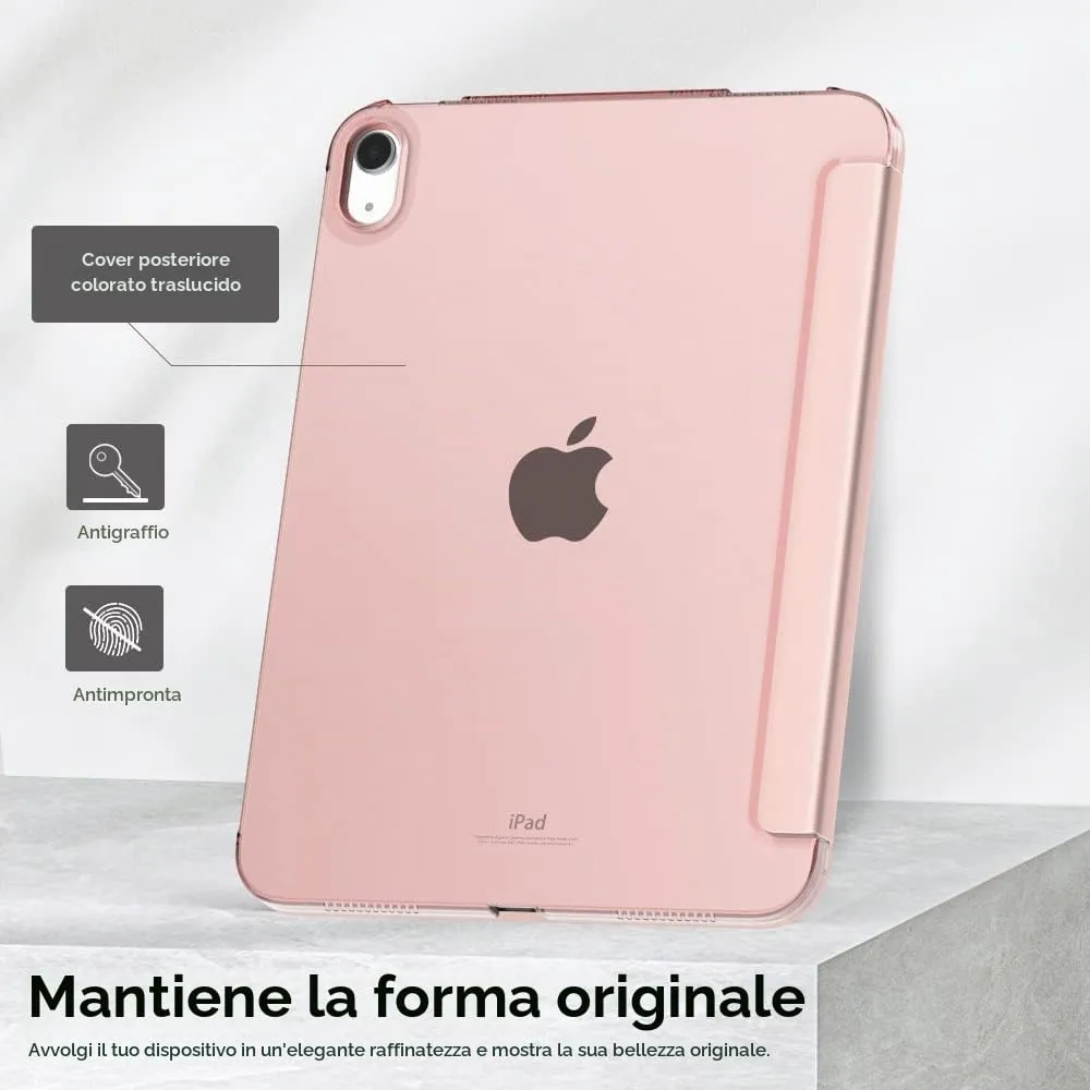 MoKo Custodia per iPad 10ª generazione 2022 10.9", Policarbonato Traslucido, Oro - immagine 6