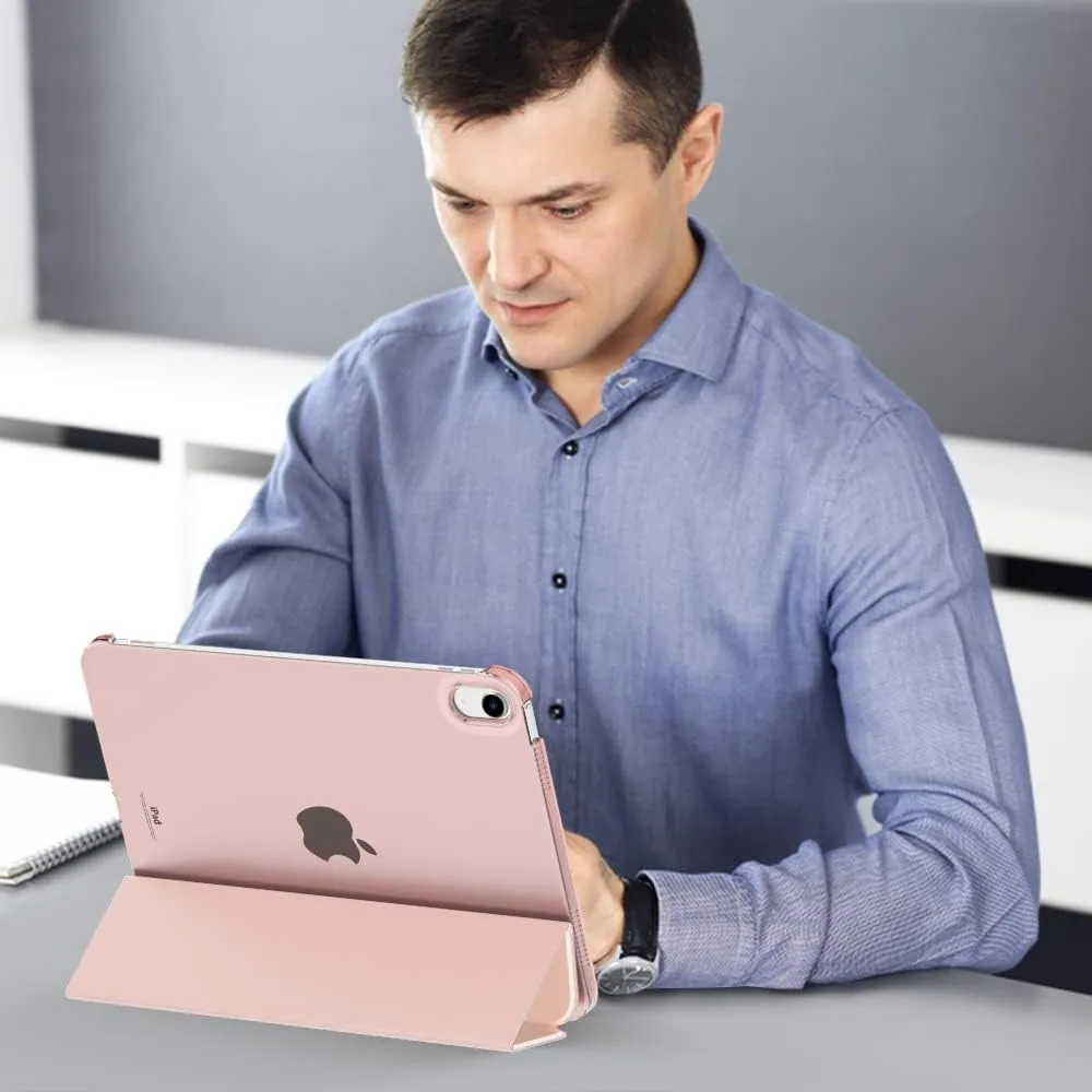 MoKo Custodia per iPad 10ª generazione 2022 10.9", Policarbonato Traslucido, Oro - immagine 8